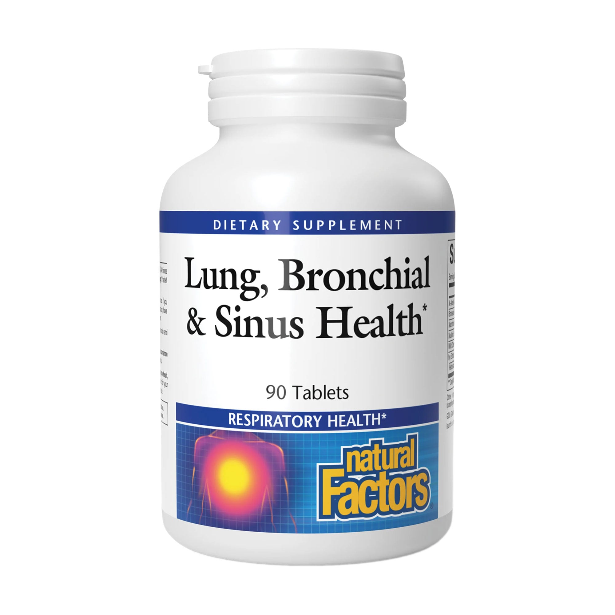 Комплекс Здоров'я дихальних шляхів Natural Factors Lung, Bronchial &amp; Sinus Health, 90 таблеток